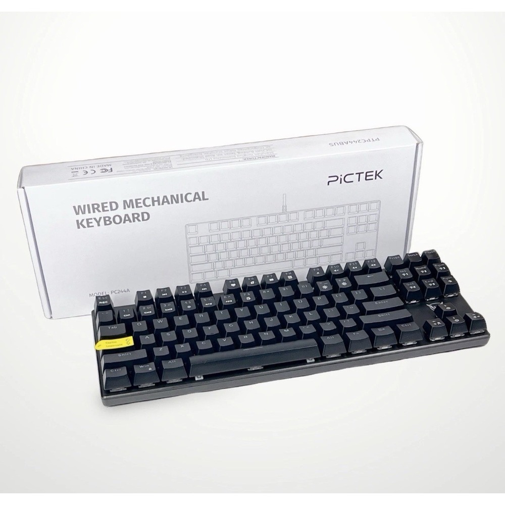 Brand New In Box PiCTEK Wired‎ Mechanical TKL Gaming Keyboard PC244A RGB